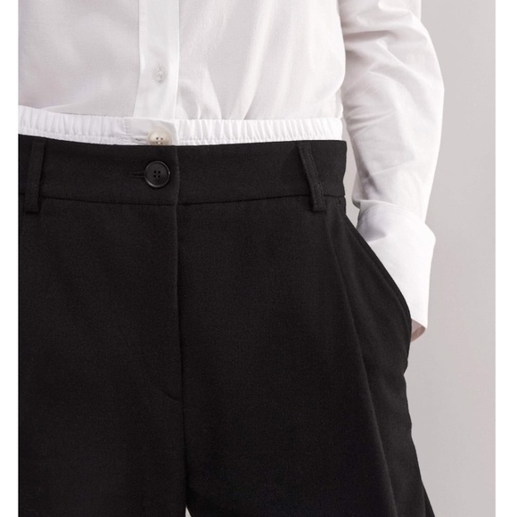 NWT ME + EM Elasticated Waist Relaxed Tapered Pant Italian Wool Blend Size 4 - Picture 5 of 16